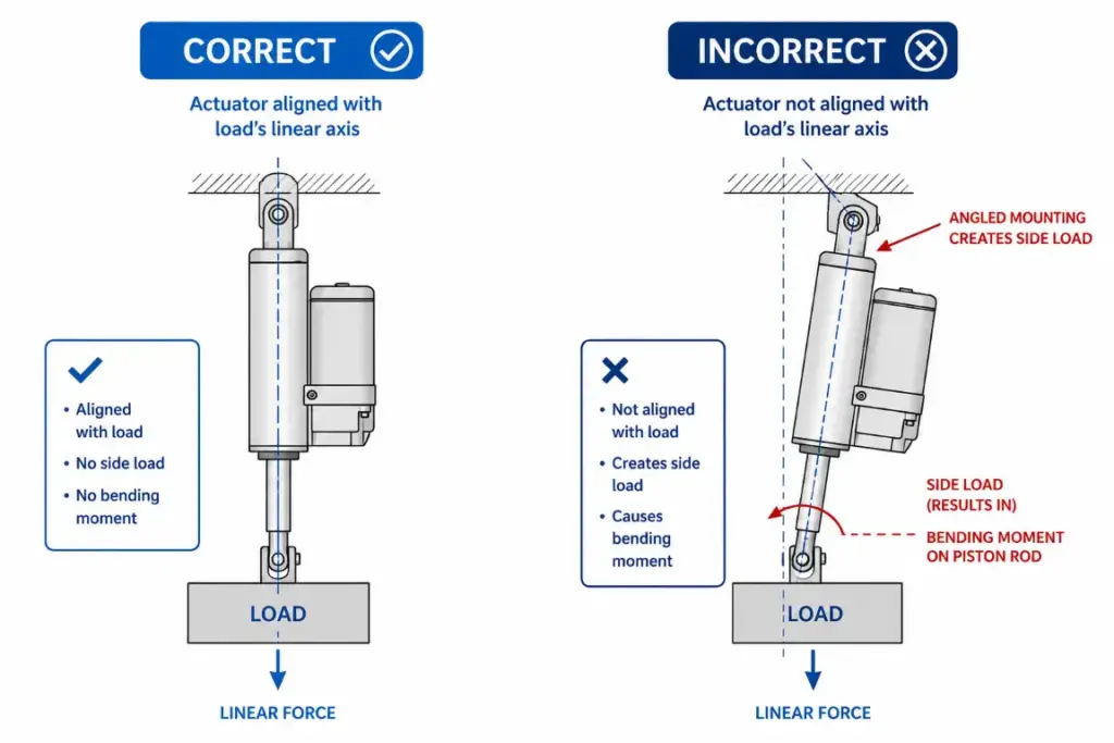 actuator aligned